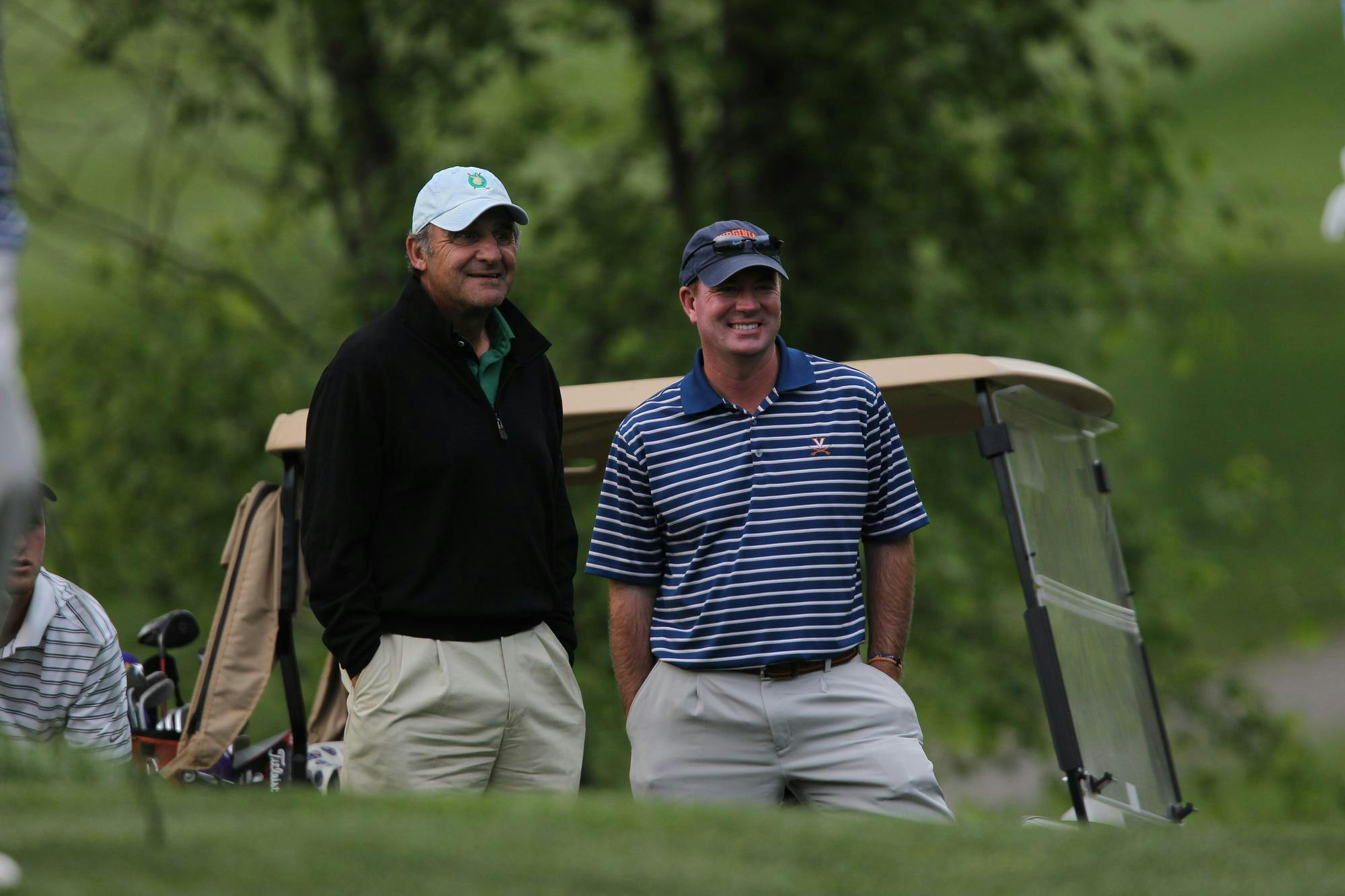 Dr. Bob Rotella and Coach Bowen Sargent, on the course somewhere along the way of a fruitful two-decade working relationship.