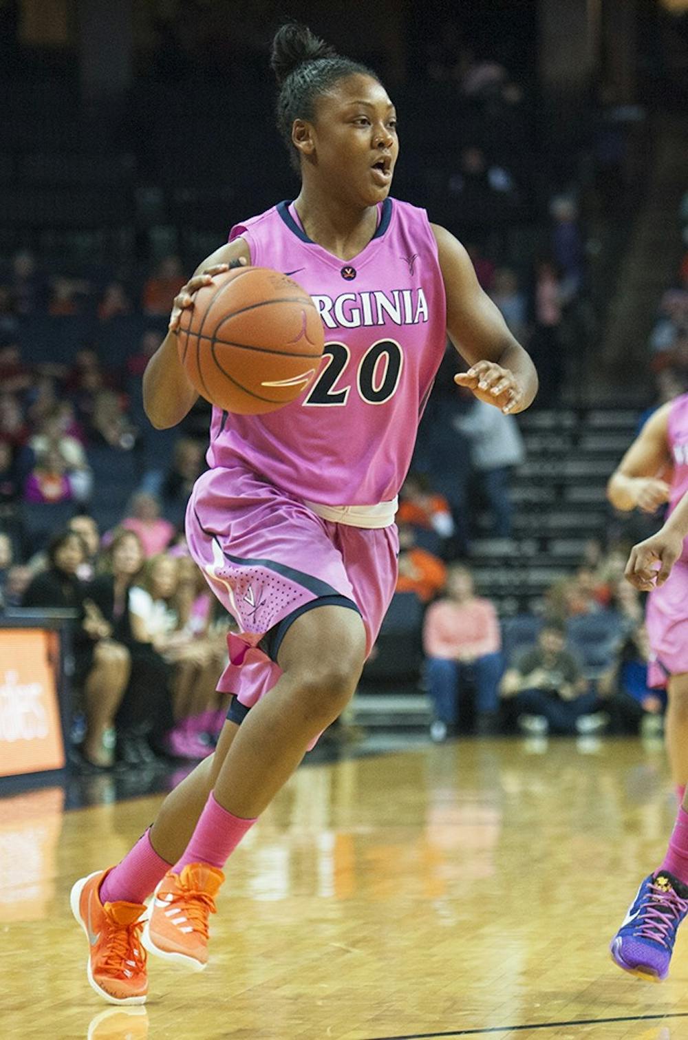 <p>Senior Faith Randolph, a team leader for the Cavaliers in her career,&nbsp;played in her last game&nbsp;Tuesday night. Randolph finished with&nbsp;1,346 points – 17th on Virginia's all time list.</p>