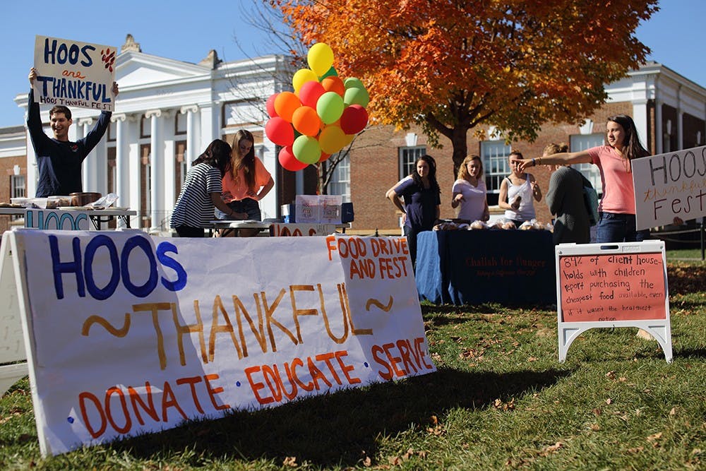This past Thursday, Second Year Council held Hoos Thankful&nbsp;Fest on the Lawn, which featured a food donation drive and an opportunity to learn about CIOs fighting hunger.