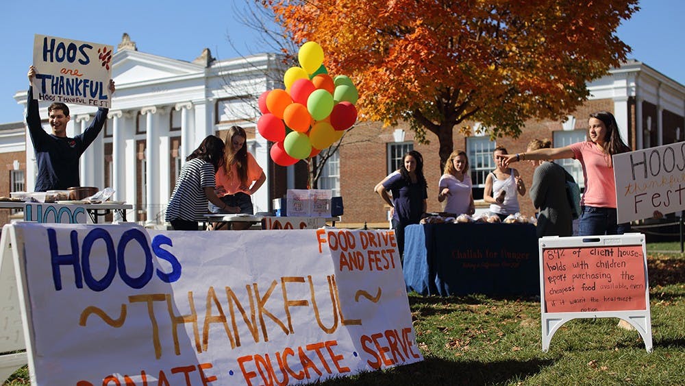 This past Thursday, Second Year Council held Hoos Thankful&nbsp;Fest on the Lawn, which featured a food donation drive and an opportunity to learn about CIOs fighting hunger.