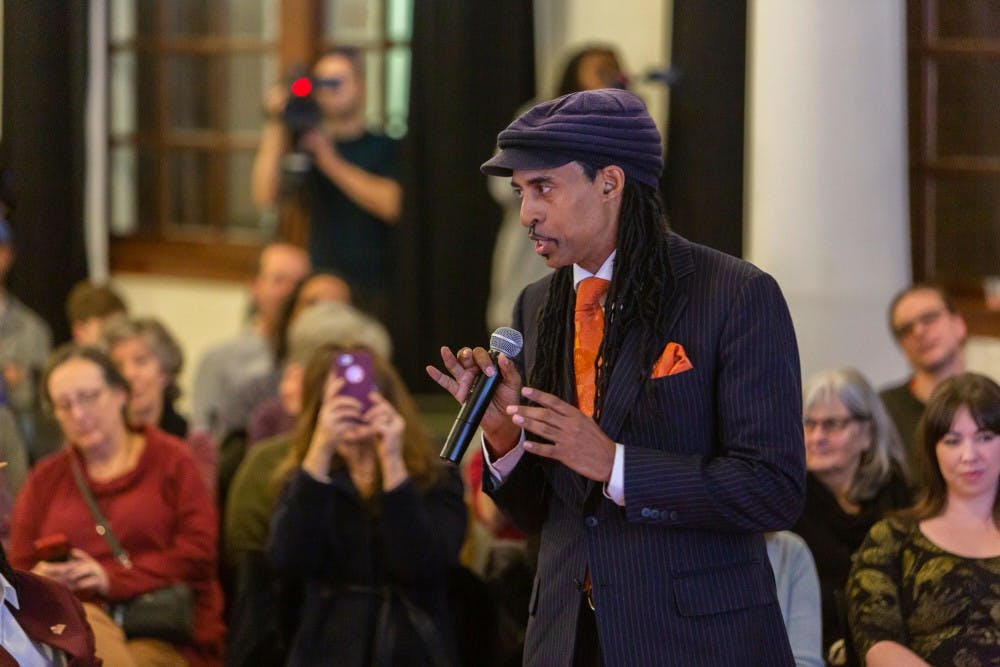 Climate activist Mustafa Santiago Ali at the Voices for Change event on Jan. 25.
