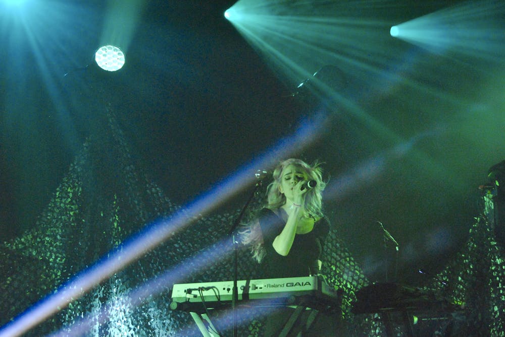 Grimes performed at the Governors Ball Music Festival in New York City in 2014.