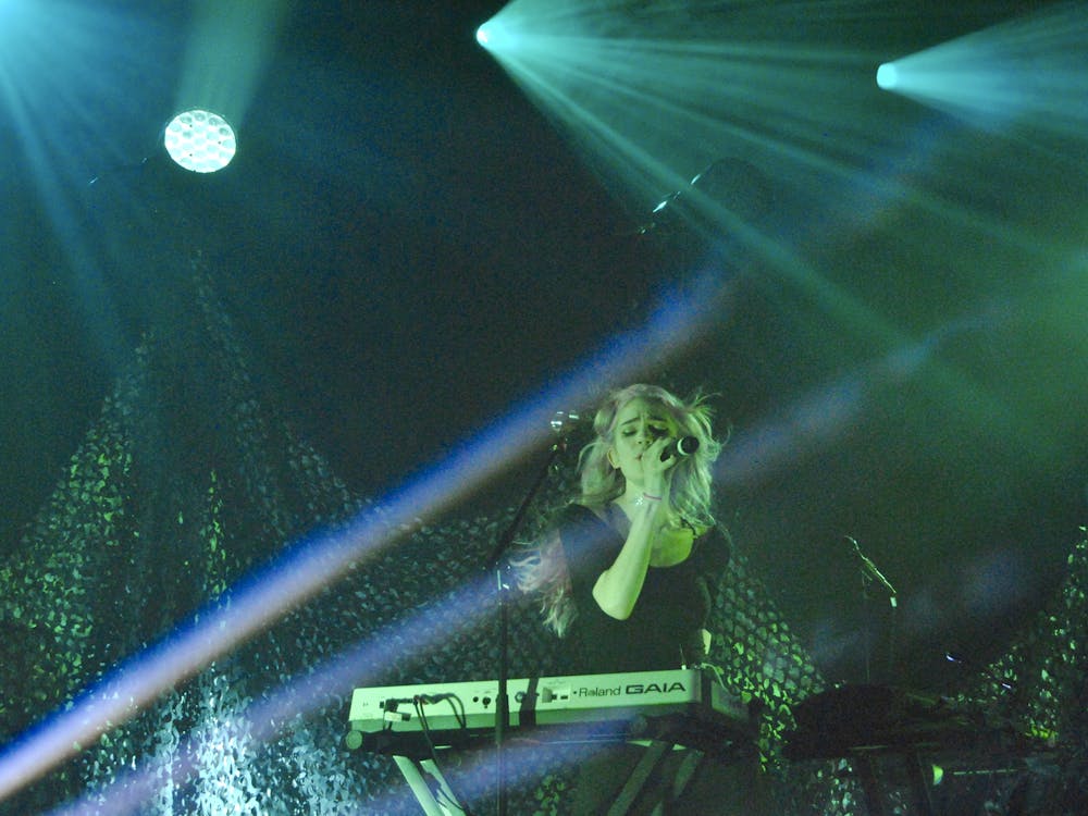 Grimes performed at the Governors Ball Music Festival in New York City in 2014.