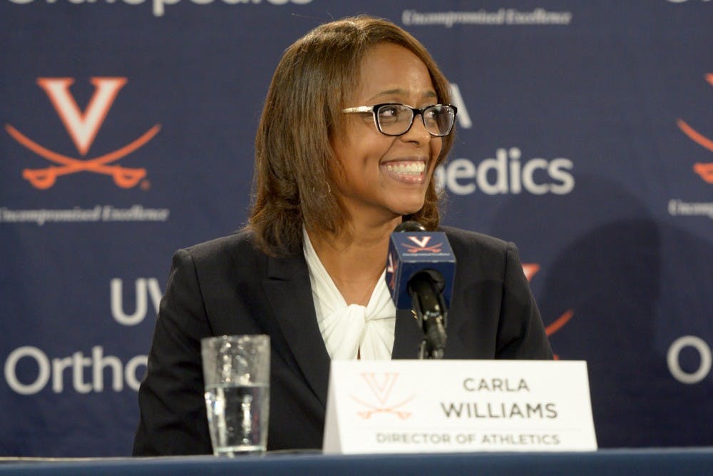 <p>Carla Williams was introduced as Virginia's next athletic director in late October of this year.&nbsp;</p>