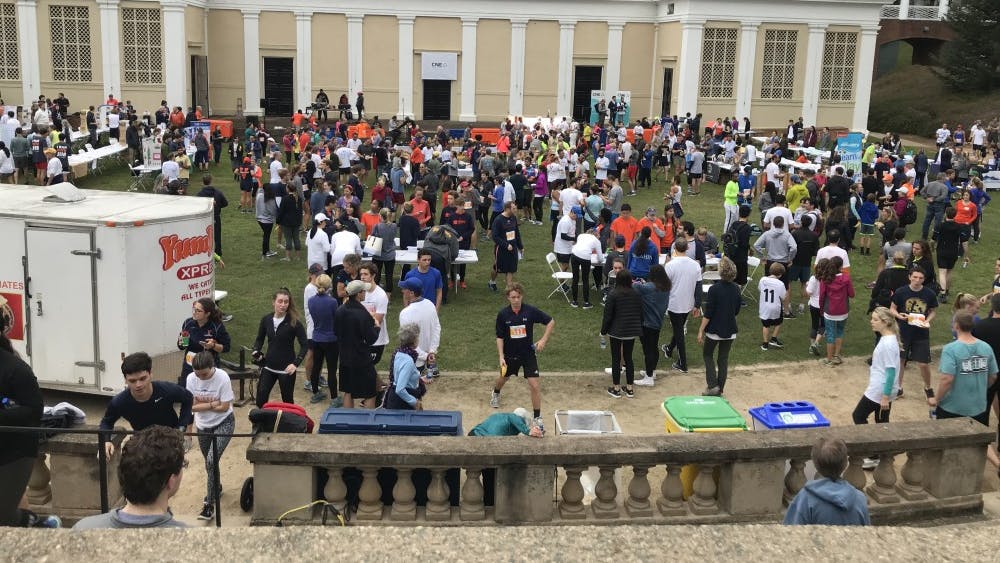 Students and community members gathered at the McIntire Amphitheater Saturday to hear remarks from University President Jim Ryan and view showcases from local volunteer organizations. 