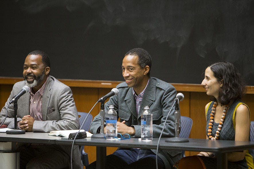 Wallace, Cadogan and Raboteau discussed race in relation to the recent book "The Fire This Time"