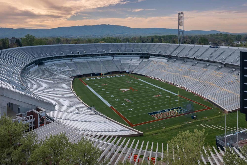<p>A photograph of an empty Scott Stadium. </p>