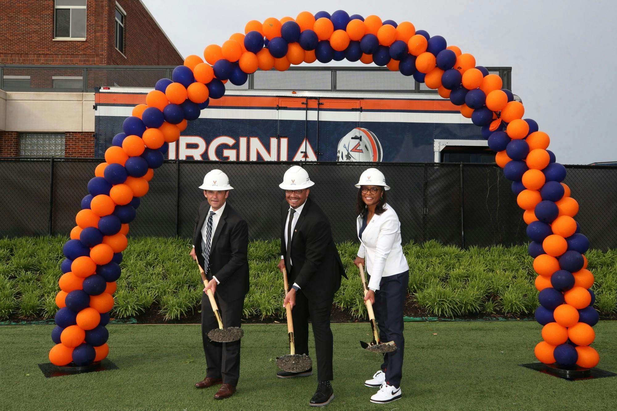 University President Jim Ryan, football Coach Tony Elliott and Athletic Director Carla Williams have all played an integral role in the progress of Virginia Athletics' Master Plan.