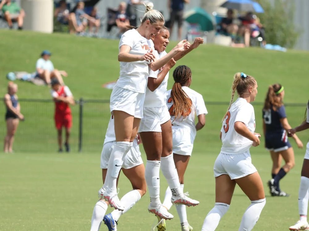 Graduate student forward Haley Hopkins put on a first-half clinic, scoring a hat-trick within the game's first 15 minutes for the Cavaliers.