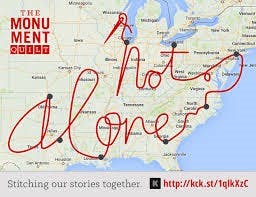 The project to build a monument to survivors of sexual assault "goes along with the message of ‘not alone’,” Burgoyne said.