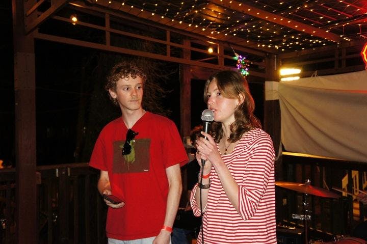 Throughout the night, many comics drew upon personal stories from their past or from their hometowns as inspiration