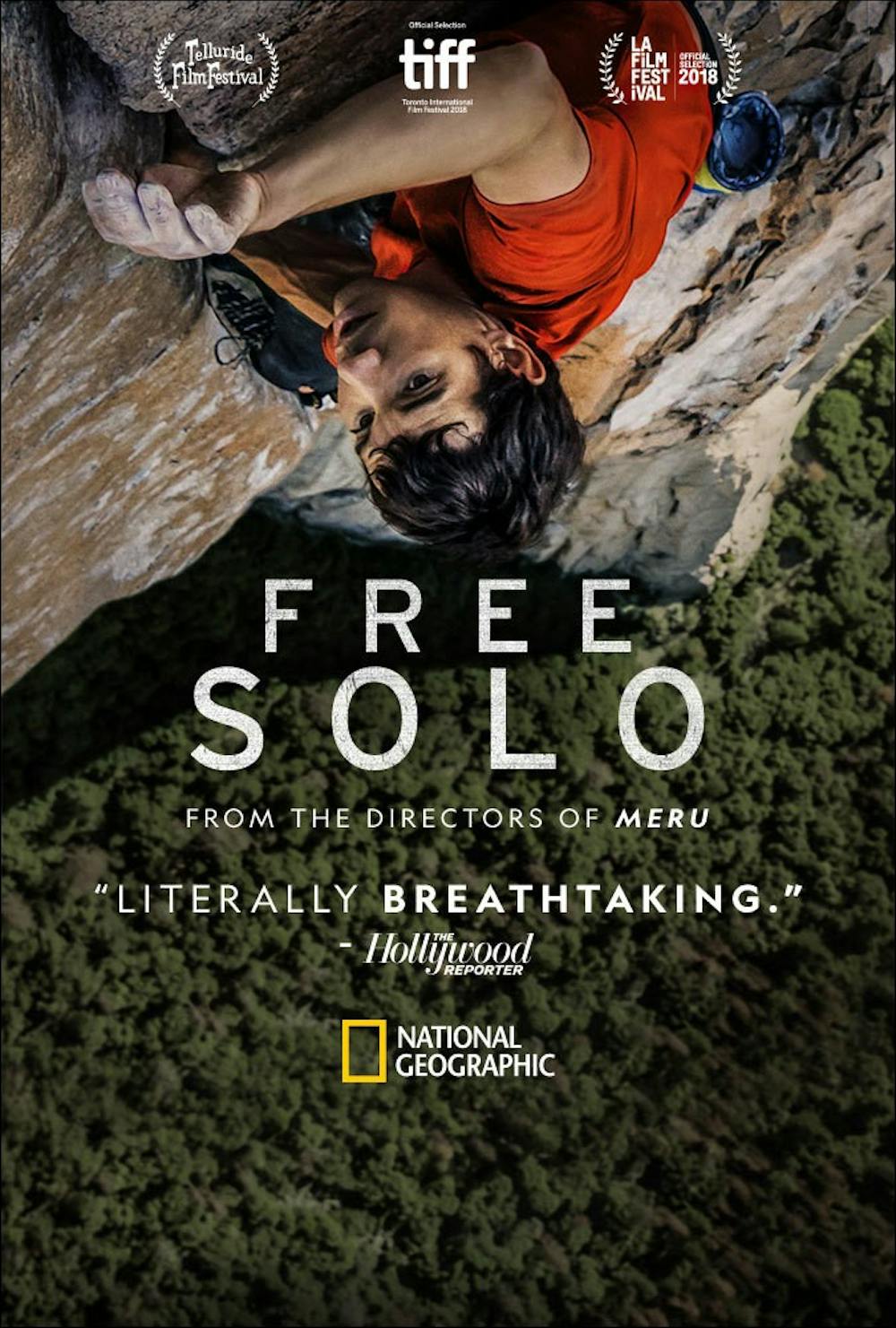 <p>Judging from the number of Subarus in the parking lot and Columbia vests in the audience of the St. Anne’s-Belfield auditorium on Saturday afternoon, the crowd gathered to see “Free Solo” was familiar with the world of professional rock climbing.&nbsp;</p>