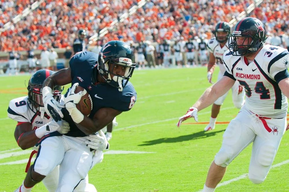 	<p>Saturday, September 6th: Virginia defeated the Richmond Spiders, 45-13 to end a 10-game losing streak.</p>