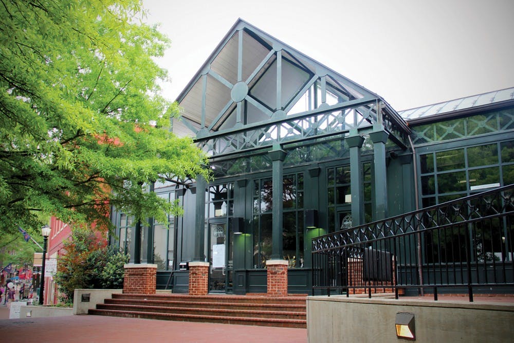 <p>The Main Street Arena is located on the Charlottesville Downtown Mall.</p>