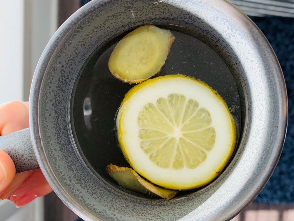 This healthy concoction only consists of four ingredients — apple cider vinegar, ginger, lemon and water, all packing their own nutritional benefits.&nbsp;