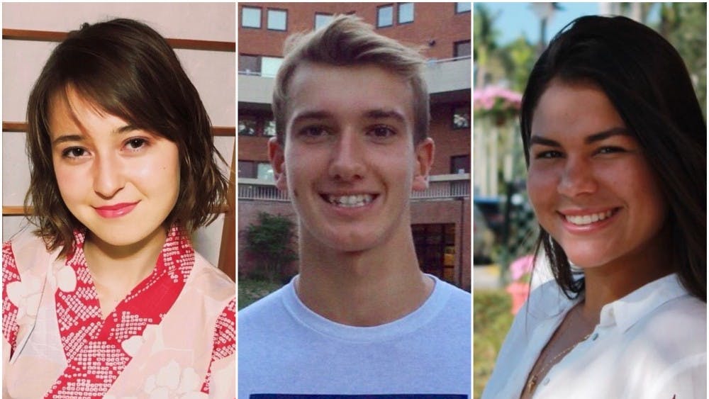 (From left to right) Helena Lindsay, &nbsp;Kacper Olijewski and Sofia Munera have entered their first year at U.Va.&nbsp;
