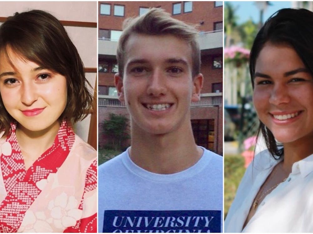 (From left to right) Helena Lindsay, Kacper Olijewski and Sofia Munera have entered their first year at U.Va. 