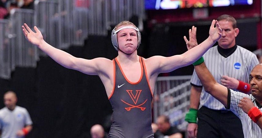 With three decisions, junior Louie Hayes wrestled his way to victory in the 133-pound weight class.