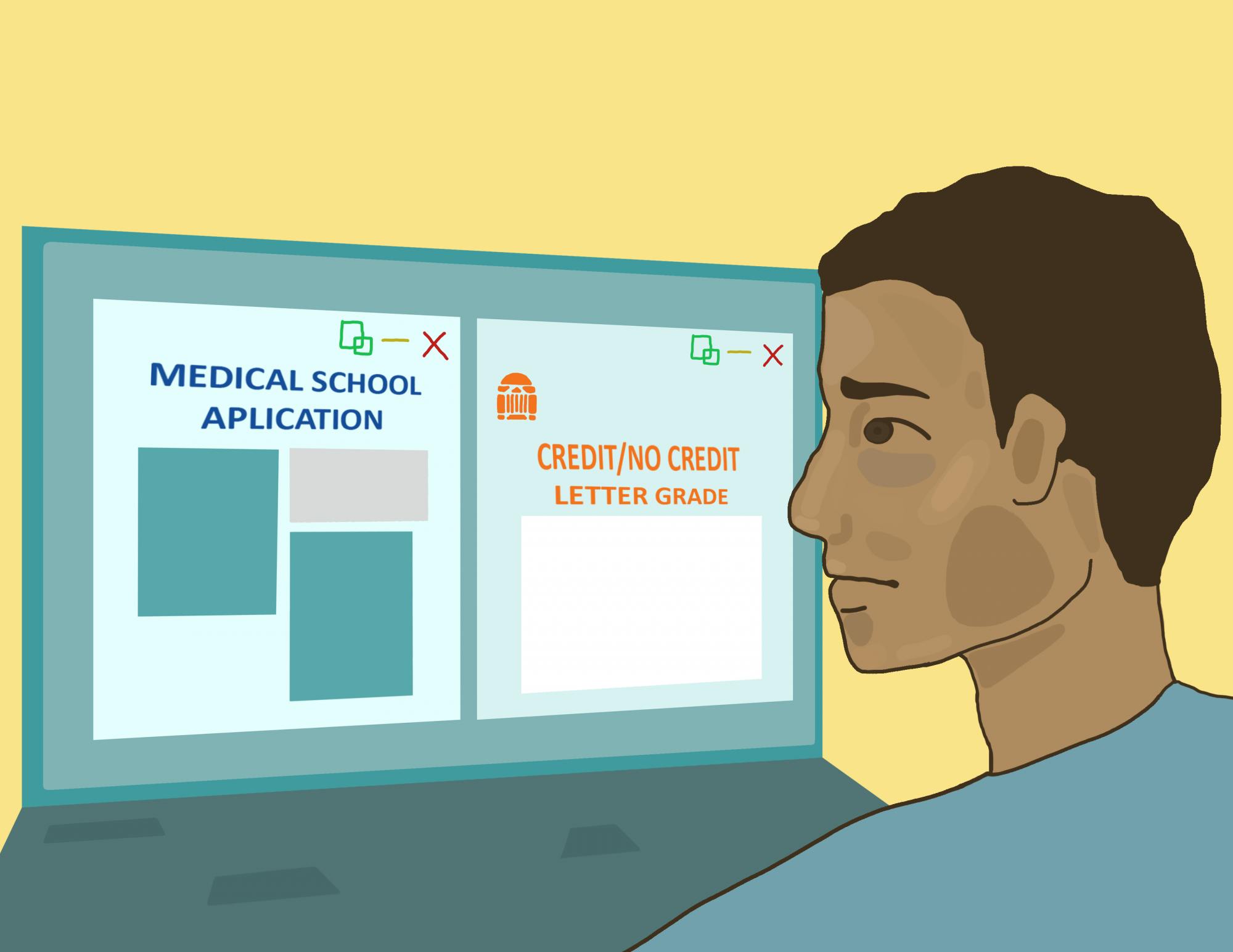 The deadline for students to switch their grading option to credit/general credit/no credit was Nov. 6, which caused some stress amongst pre-med students due to the uncertainty of how their grades will look this semester.