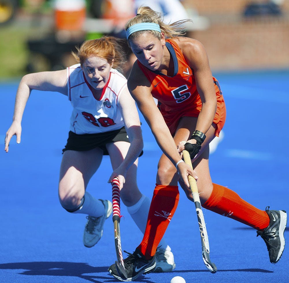 Sophomore striker Caleigh Foust registered a goal and an assist in the loss to the Buckeyes. 