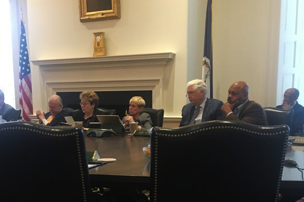 <p>Members on the Ad Hoc Committee meet to address healthcare issues in the University.&nbsp;</p>