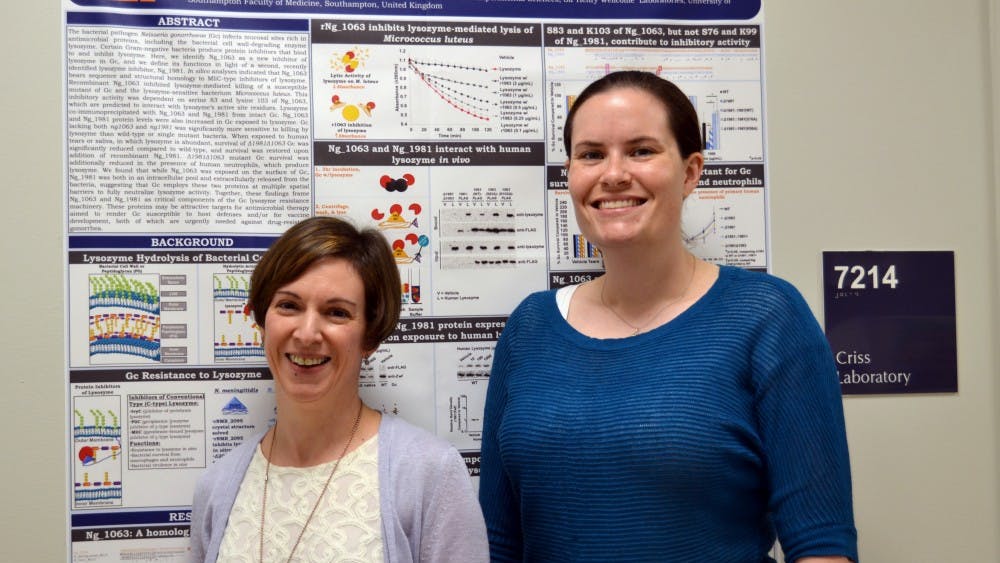 Assoc. Prof. Alison Criss and Biomedical Sciences graduate student Stephanie Ragland, along with two collaborators from the U.K., published a paper in July identifying two novel bacterial proteins that allowed N. gonorrhoeae to resist human lysozyme.