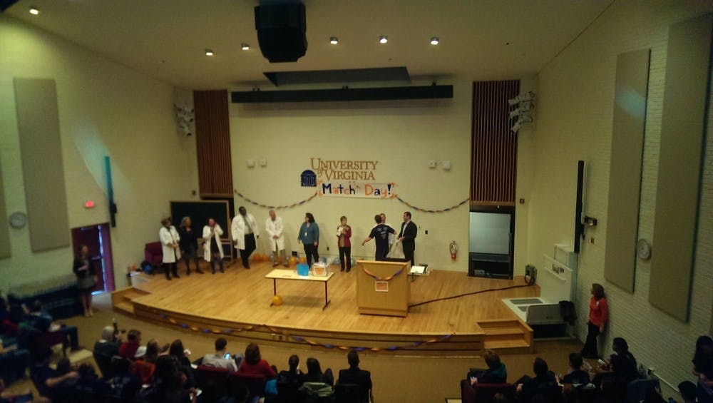 This year's Match Day celebrations were held in McLeod Hall and included a student dollar pool and a champagne toast. 