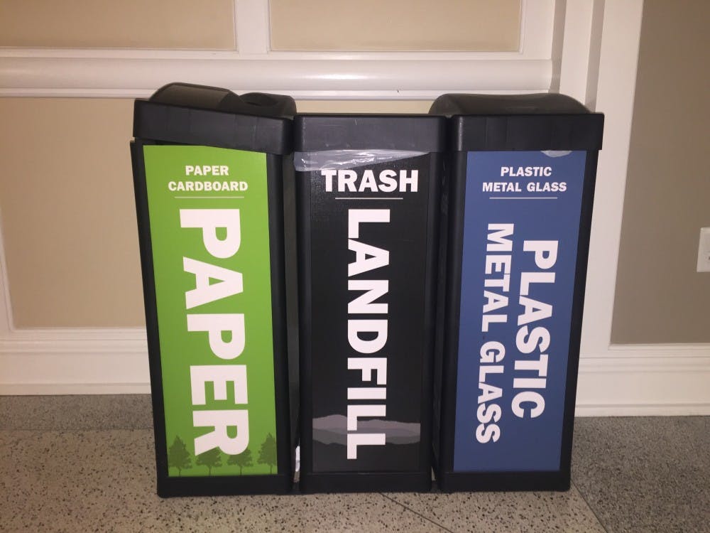 The separation of plastics, metals and glass from paper and from cardboard is what defines multi-stream recycling at the University.