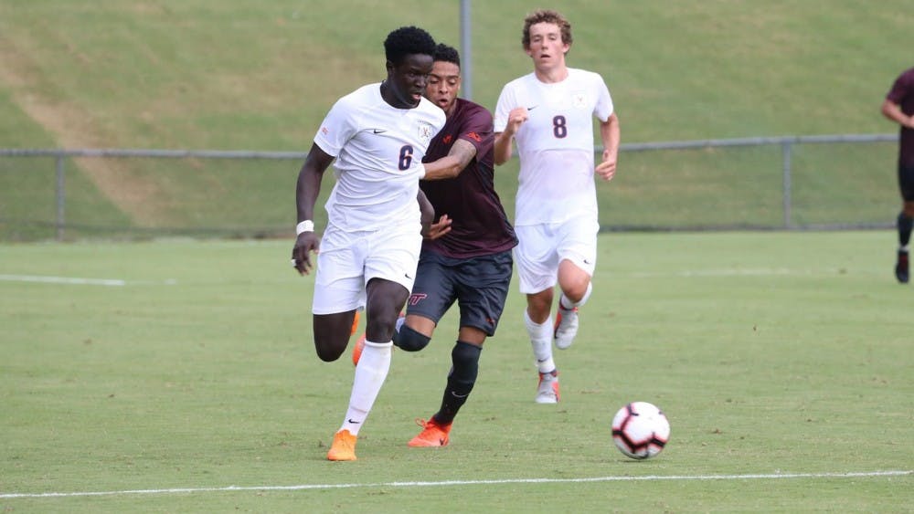 <p>Freshman defender Aboubacar Keita received a yellow card against Notre Dame Sunday night.</p>