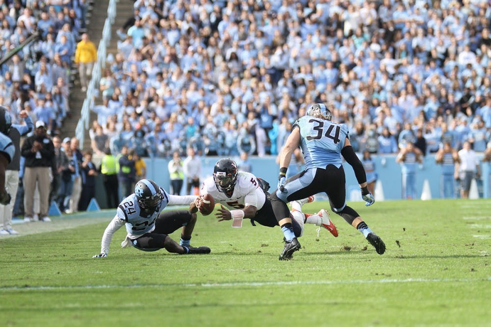 Photos from UNC football’s 45-14 defeat of UVA on Nov. 9, 2013 at Kenan Stadium in Chapel Hill, N.C.