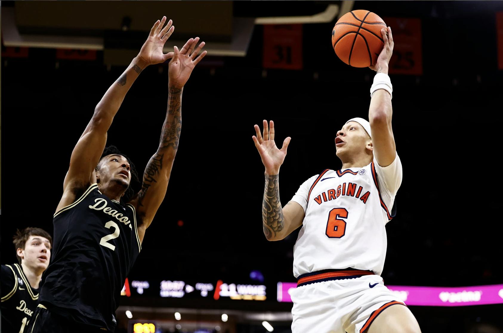 Graduate guard Jacari White racked up 14 points for the Cavaliers.