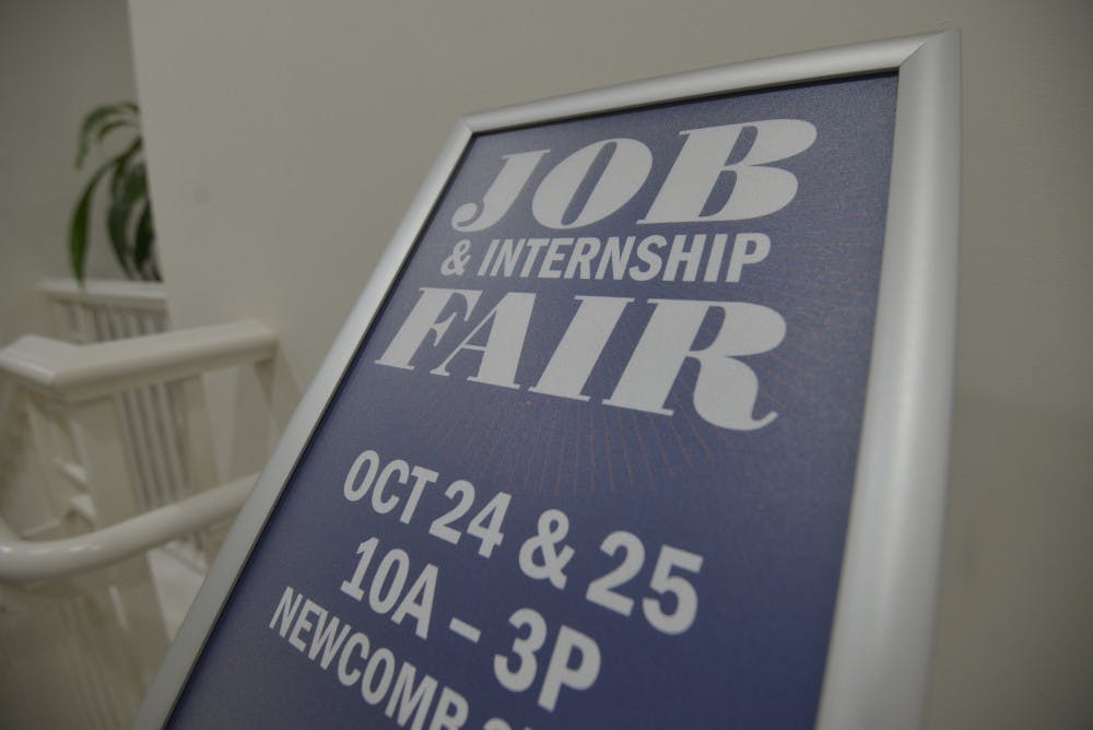 The Fall Job and Internship Fair was held Wednesday and Thursday in Newcomb Hall.