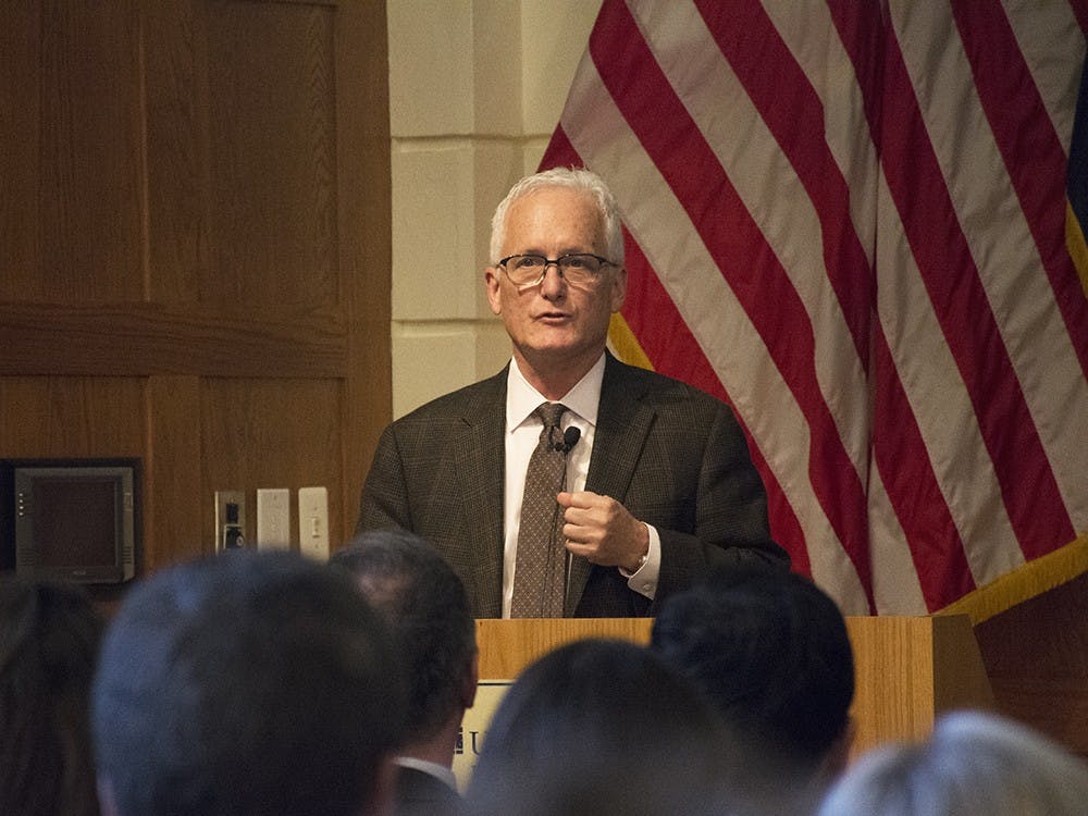 CSIS Senior Vice President J. Stephen Morrison (seen here) and US. Air Force Col. James A. Chambers, MD, discussed the potential of disease outbreaks in war to affect U.S. military and foreign policy. 