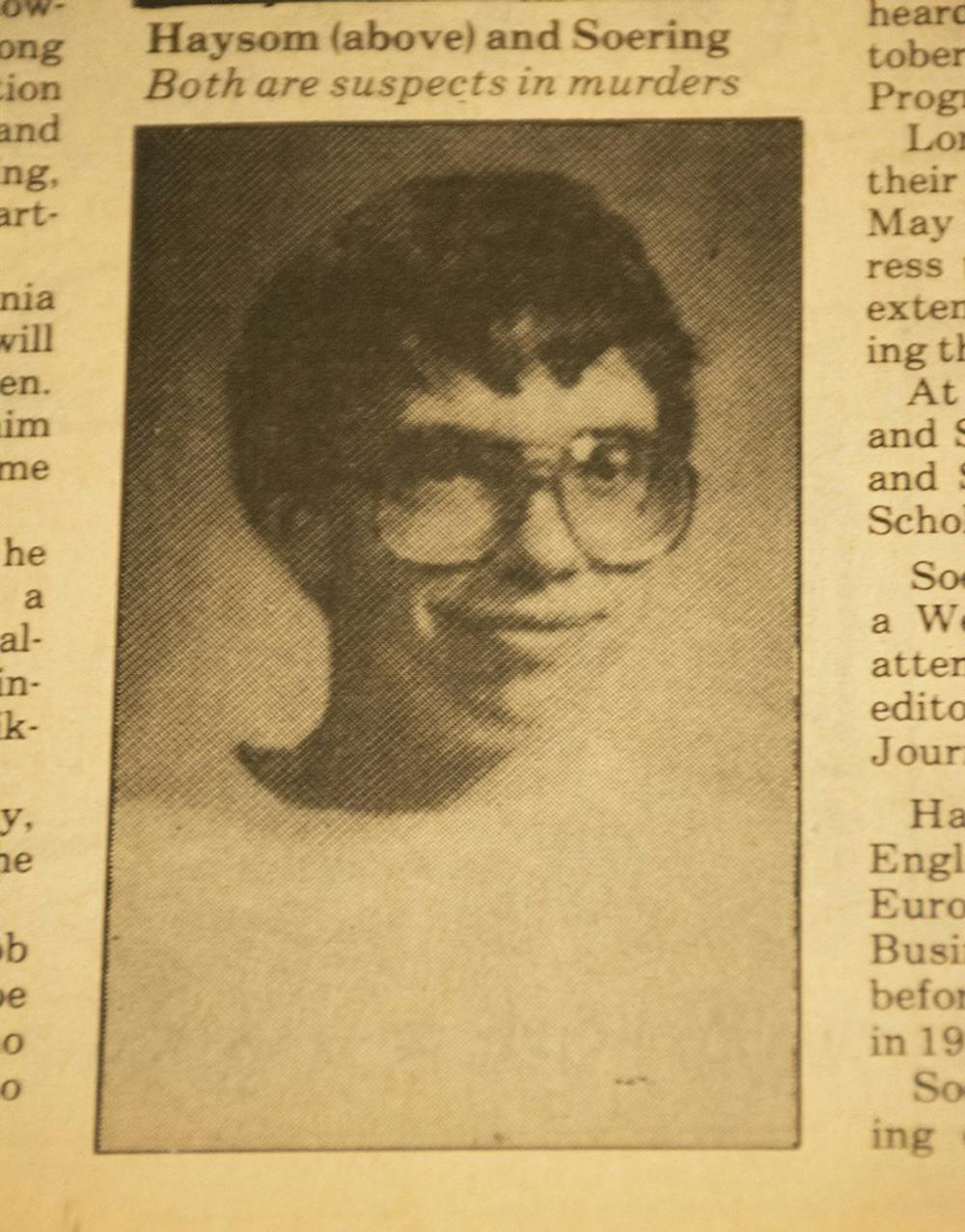 Jens Soering, as pictured in a 1986 article in The Cavalier Daily. 