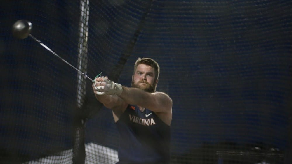 Senior Hilmar Jonsson set Virginia, Lannigan Field and Icelandic records in the hammer throw at the Virginia Grand Prix.