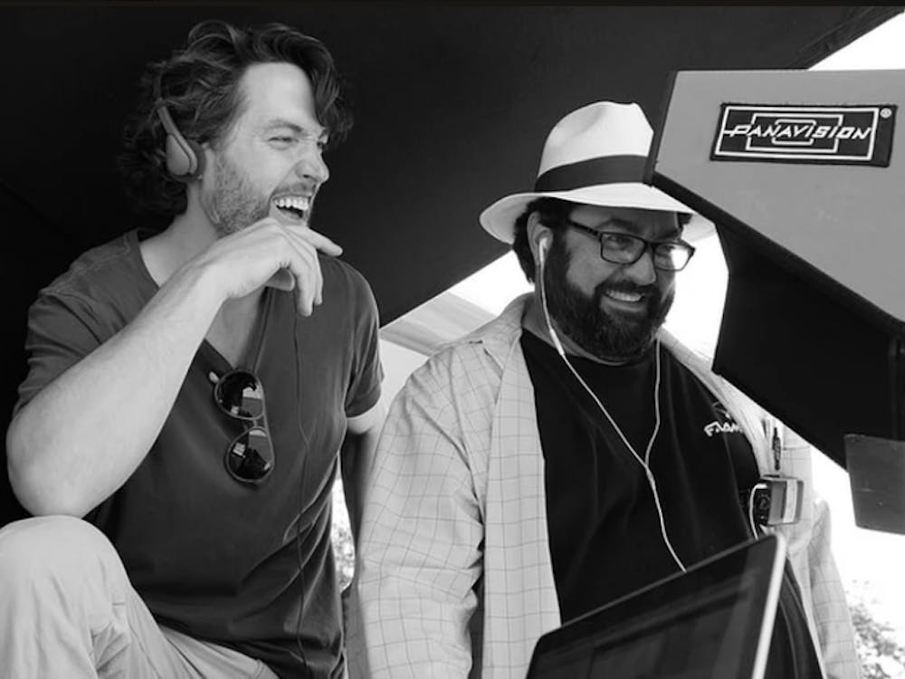 Filmmakers Derek Sieg and Jeremy Goldstein, pictured left to right, in the production process.