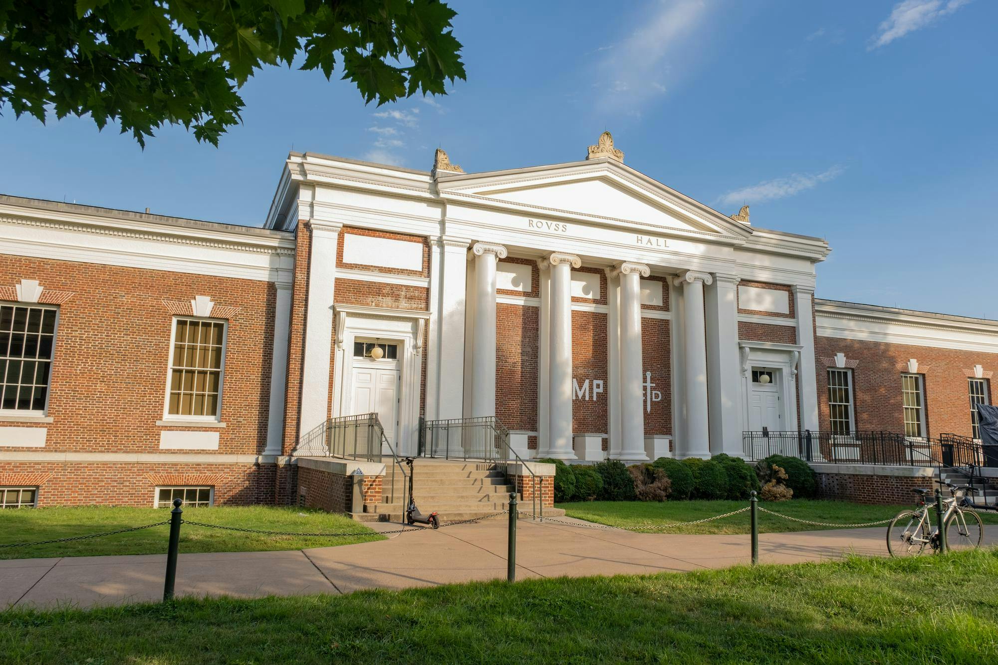 The statement included a message from Nicole Jenkins, dean of the McIntire School of Commerce, who wrote that the flag was located on the second floor of the building and was defaced with the words “Where is Palestine.”