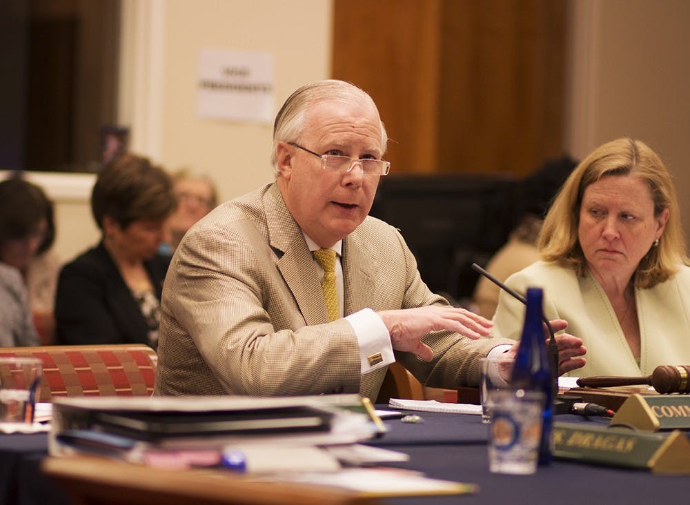 Members of the Board of Visitors discuss the metrics of the new college rating system 