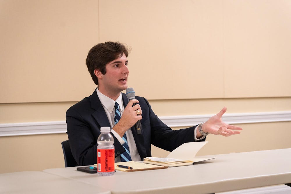 Michael Mitchell, photographed at Student Council Presidential Debate Feb. 15, 2026. 