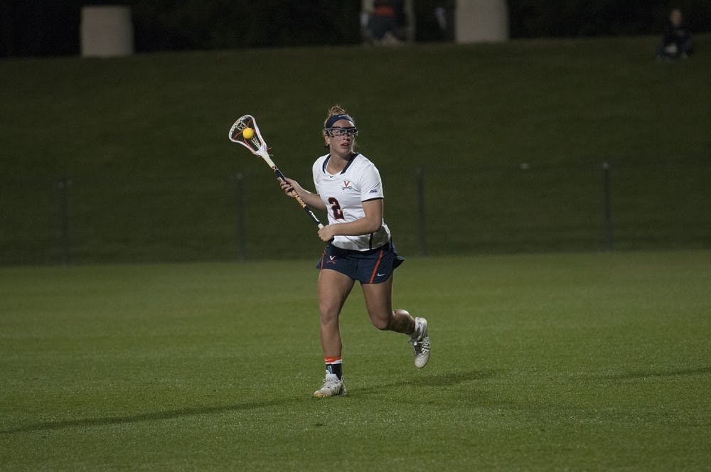 Junior Kasey Behr led Virginia's offense with three goals. Behr also recorded six draw controls against No. 1 Maryland.