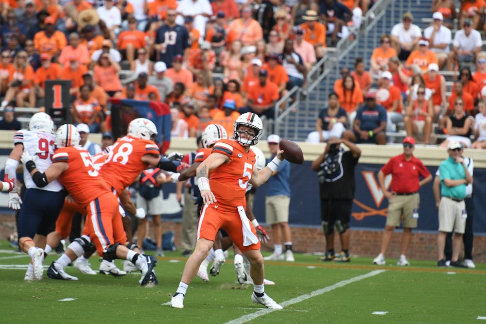 <p>Senior quarterback Brennan Armstrong and the Virginia offense will look to get back on track Saturday against Old Dominion.</p>