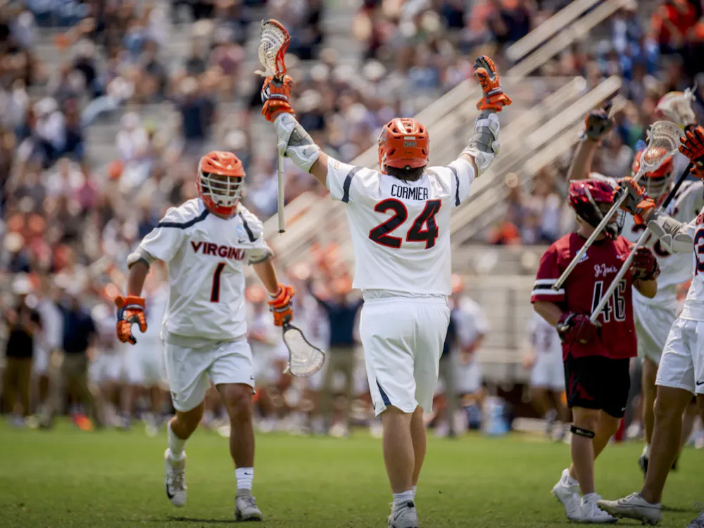 When it went in, Cormier raised two arms in the air and looked toward his teammates and the stands.