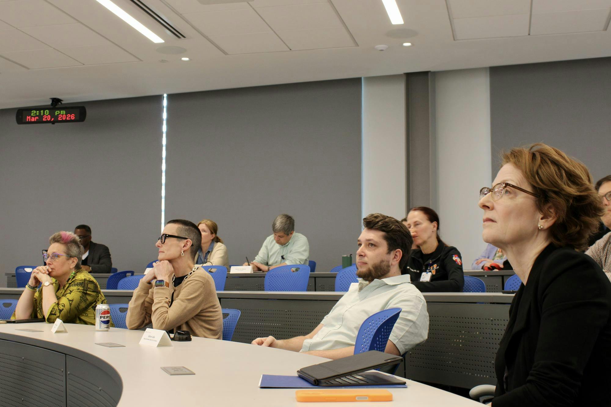 A Faculty Senate meeting, photographed March 20, 2026.