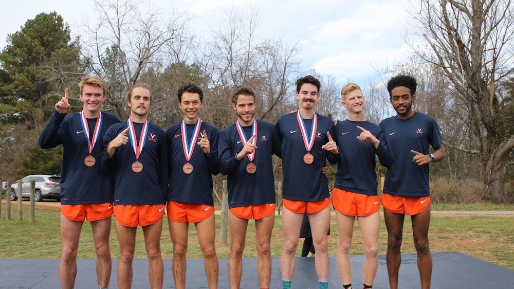 <p>The top five for the Virginia men's cross country team finished within 16 seconds of each other.</p>