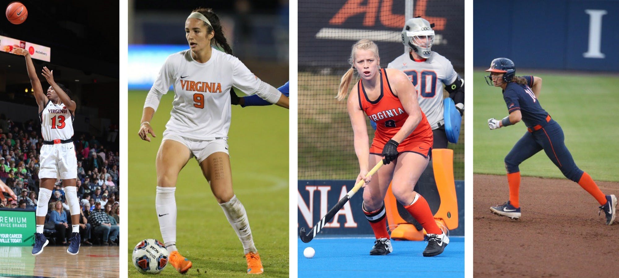 Jocelyn Willoughby, Diana Ordonez, Rachel Robinson and Kate Covington are just a few of the female athletes representing Virginia today.