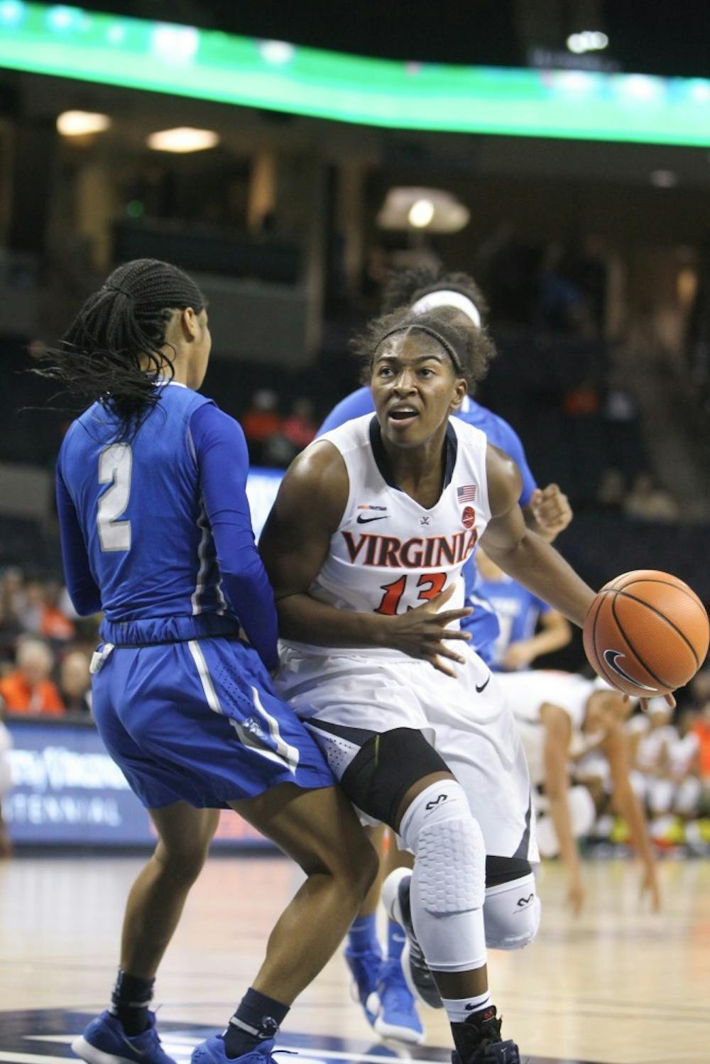 <p>Virginia sophomore guard Jocelyn Willoughby led all scorers with 18 points in Thursday night's match against Boston College.</p>