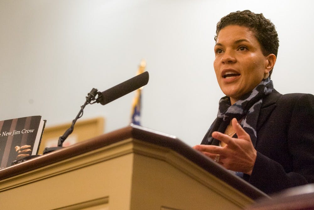 <p>Michelle Alexander discussed several issues including racial viewpoints, mass deportation and mass incarceration.</p>