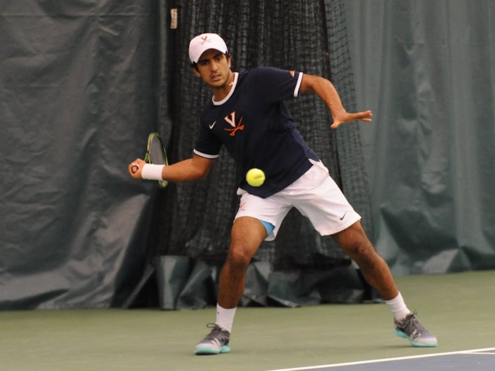 Junior Aswin Lizen is one of the only upperclassmen on the Virginia men's tennis team.