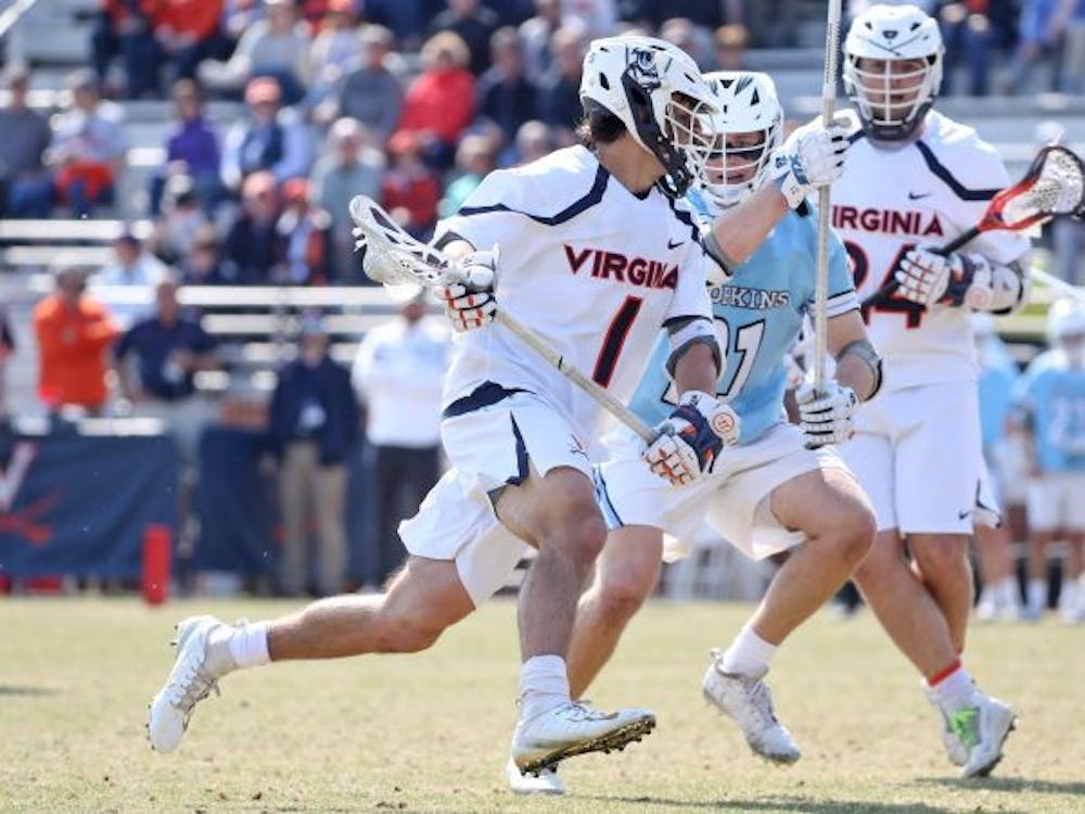<p>Virginia sophomore attackman Connor Shellenberger notched three goals and five assists in the Cavaliers' dominant win over Johns Hopkins.</p>