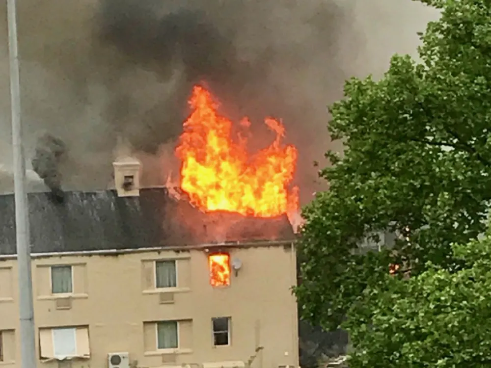 The hotel is located adjacent to Carr's Hill Field. 